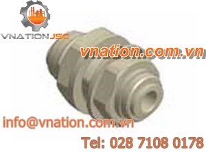 bulkhead fitting / union / straight / pneumatic