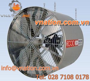 ceiling-mounted fan / axial / for air circulation / galvanized steel