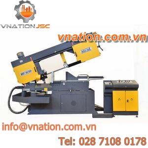 steel saw / horizontal / semi-automatic / double-miter