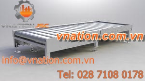 driven roller conveyor / for pallets / horizontal / transport