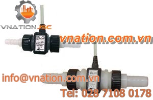 turbine flow meter / for liquids / in-line / plastic