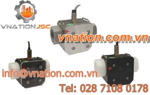 impeller flow meter / for liquids / in-line / brass