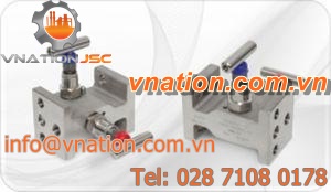 2-valve manifold / stainless steel / flange