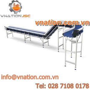 belt conveyor / for the food industry / meat / modular