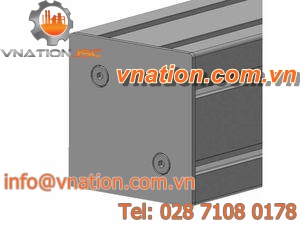 non-threaded end cap / square / aluminum
