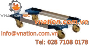 transport cart / for storage containers / aluminum / with swivel casters