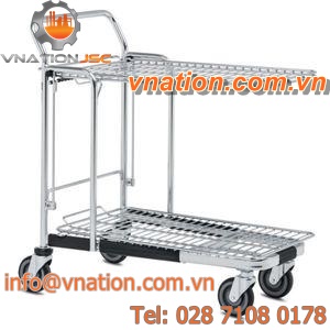 transport cart / shelf / wire mesh platform / for heavy loads