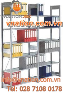 office shelving / single-sided / archival / adjustable
