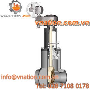 gate valve / electrically-operated / shut-off / for water