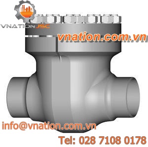 swing check valve / medium-pressure / low-pressure / steel