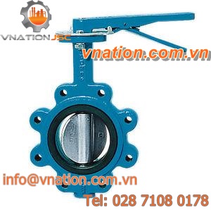 butterfly valve / lever / control / for slurry