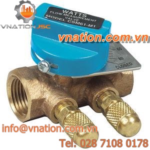 ball valve / manual / flow-control / for hot water