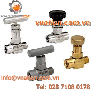 needle valve / manual / shut-off / foodstuffs