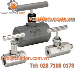 needle valve / manual / shut-off / for steam