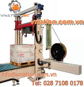 vertical strapping machine / pallet / automatic / semi-automatic