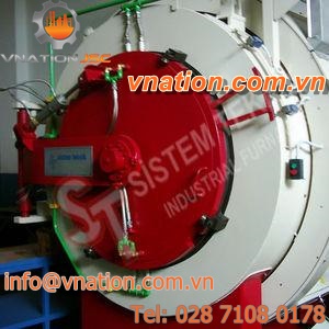 carbonitriding furnace / for low-pressure nitriding / rotary retort / gas-fired