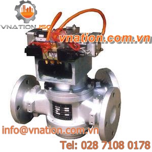 pneumatic conveying diverter valve / round-flange / electrically-actuated