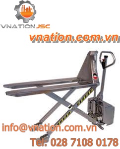 hand pallet truck / walk-behind / multifunction / high-lift