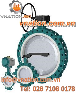 butterfly valve / handwheel / regulating / elastomeric