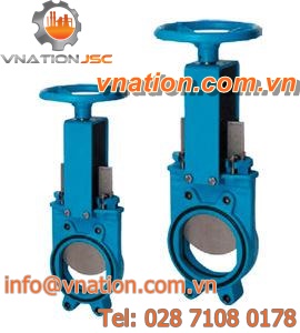 knife gate valve / handwheel / shut-off / for water