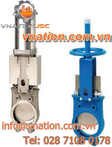knife gate valve / handwheel / shut-off / foodstuffs