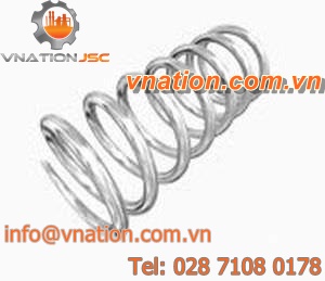 compression spring / wire / steel / corrosion-resistant
