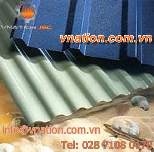 roof panel / protective / corrugated / metal