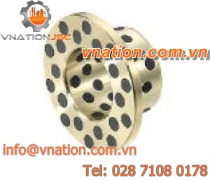 flange plain bearing / bronze / copper / self-lubricated