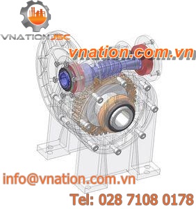 worm gear reducer / orthogonal / for heavy-duty applications / high-performance