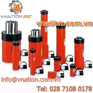 hydraulic cylinder / single-acting / heavy-duty / steel