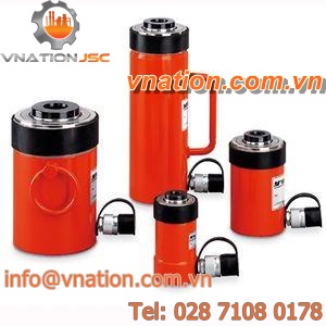 hydraulic cylinder / single-acting / hollow-plunger / steel