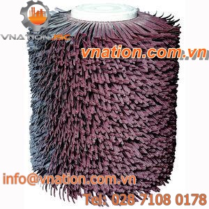 cylindrical brush / abrasive / deburring / synthetic