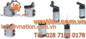 poppet pneumatic directional control valve / manual / 3/2-way