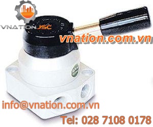 rotary pneumatic directional control valve / lever-operated / 4-way