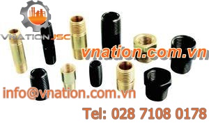 threaded fitting / straight / stainless steel / pipe