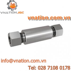 bulkhead fitting / straight / stainless steel