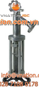 piston valve / handwheel / for chemicals / tank bottom