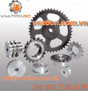 straight-toothed sprocket wheel / for chain / hub