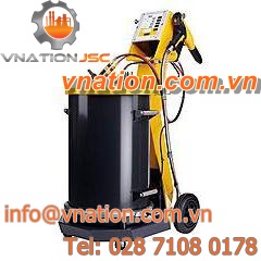 fluidized hopper / for powder coating spray guns / mobile