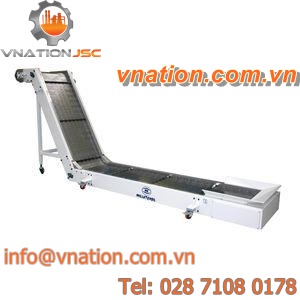 hinge belt conveyor / inclined / transport