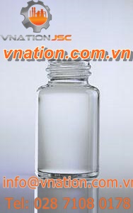 flat-bottom flask / glass / for laboratory