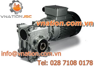 right-angle electric gearmotor / worm / permanent magnet