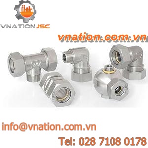 threaded fitting / compression / elbow / stainless steel
