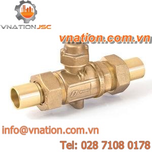 ball valve / control / brass / for refrigeration circuits