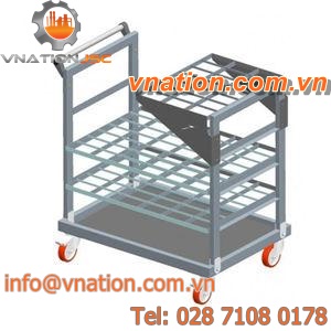 shopping cart / for doors / with swivel casters