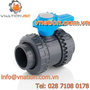 ball valve / manual / with trunnions / PVC