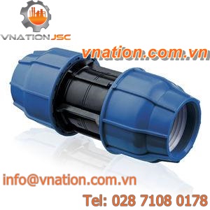 compression fitting / straight / for pipes