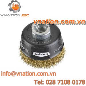 cup brush / cleaning / metal / crimped