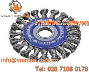 disc brush / cleaning / metal / knotted wire
