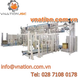 layer palletizer / high level infeed / case / high-speed